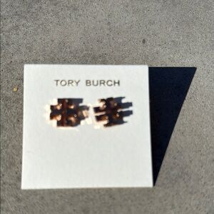 Tory Burch Logo Stud Earrings